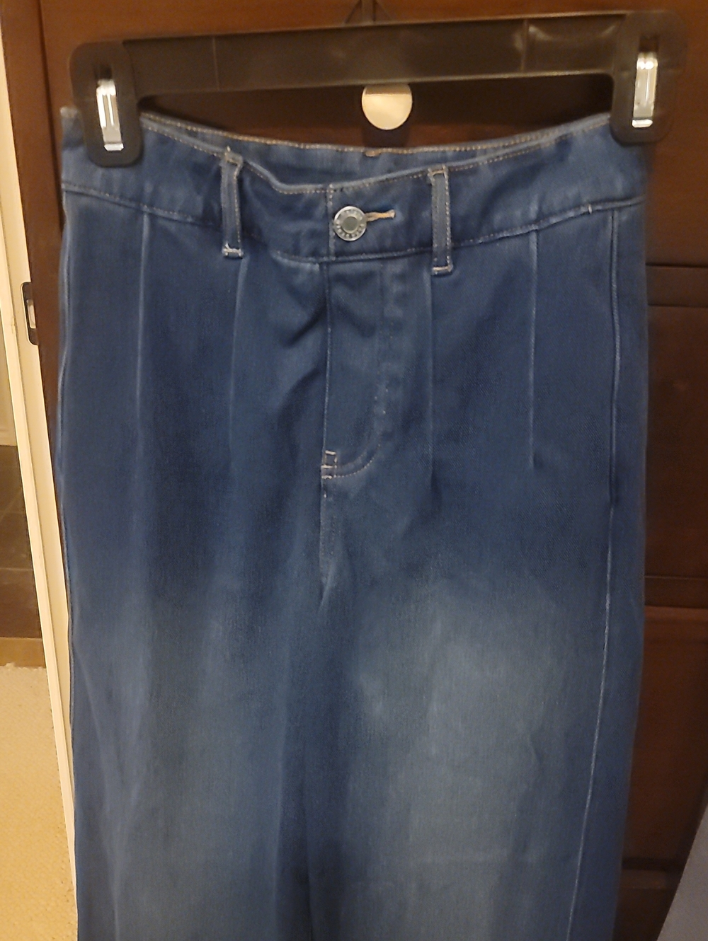HALARA Women's Wide-Leg Jeans in Blue Size XS